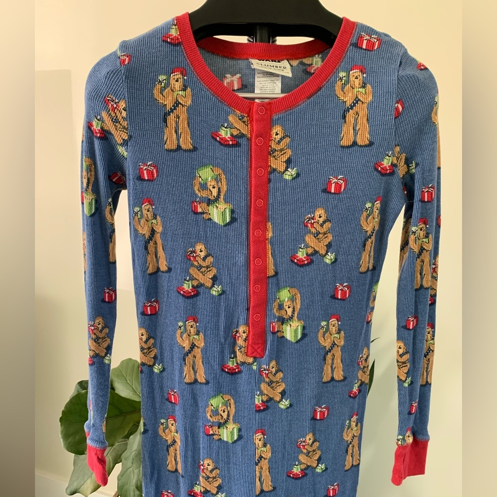 Star Wars Chewbacca One Piece Holiday Pajamas / Adult Size Small - Picture 3 of 12